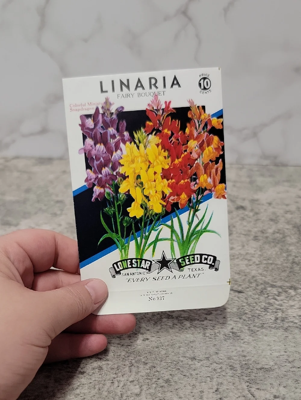 Vintage Linaria Empty Seed Packet set of 4 NOS New Old Stock - Picture 2 of 3